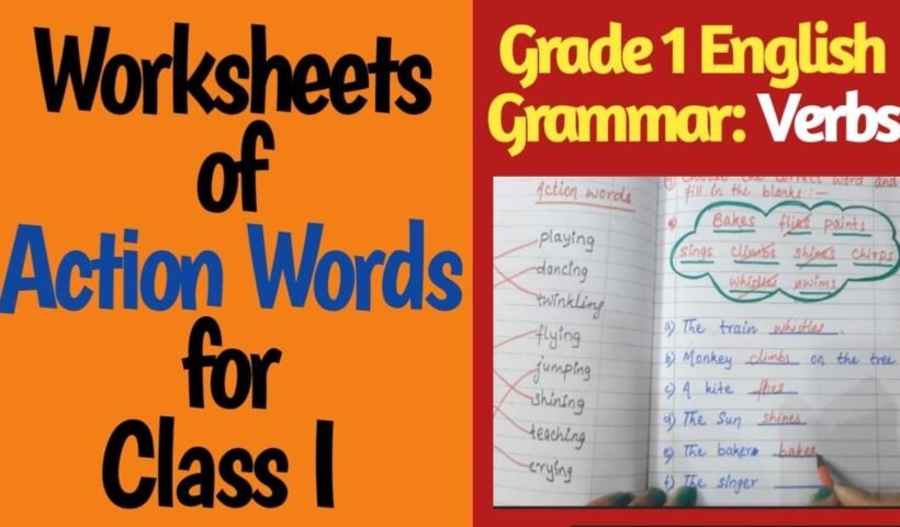 Action words worksheet for grade 1 pdf